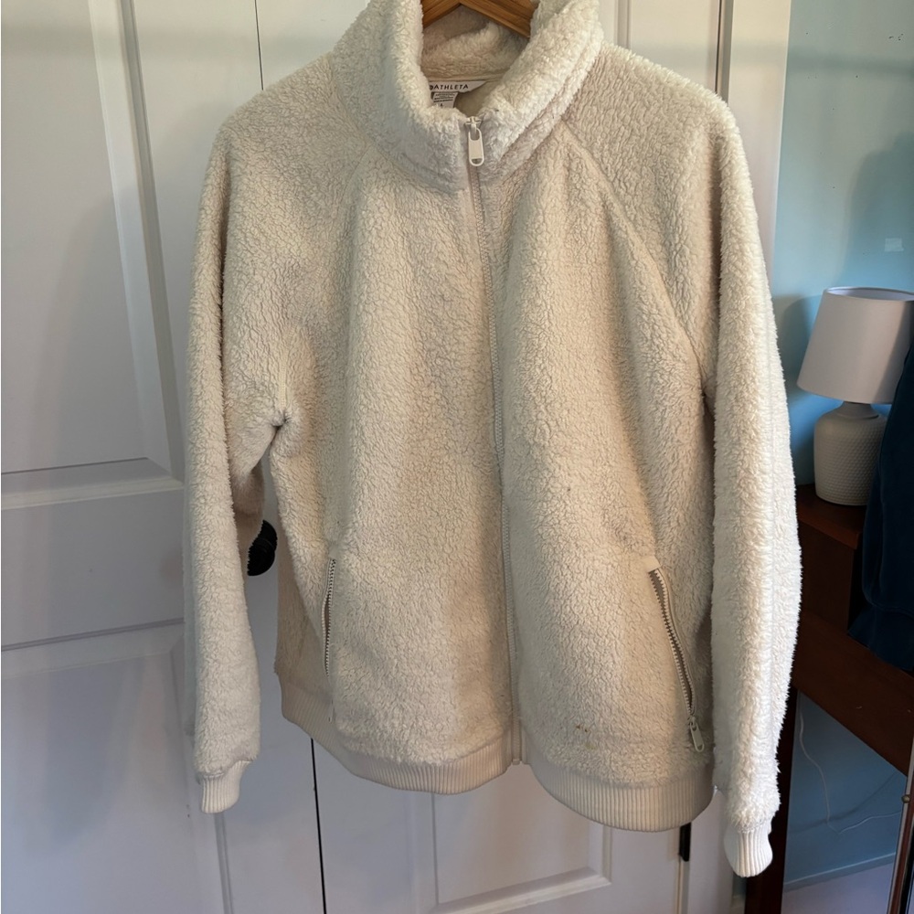 Athleta Off-White Teddy Jacket